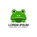 frog logo template design vector with isolated white background Royalty Free Stock Photo