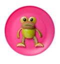 Frog made of kiwi and apple Royalty Free Stock Photo