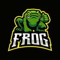 Frog mascot logo Royalty Free Stock Photo