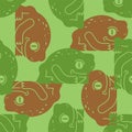 Frog military pattern seamless. Army toad background. Soldier pr Royalty Free Stock Photo