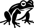 Frog - minimalist and simple silhouette - vector illustration Royalty Free Stock Photo