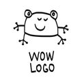 Frog minimalistic logo design