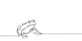 Frog one line art drawing vector illustration minimalist design Royalty Free Stock Photo