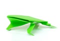 Frog origami isolated