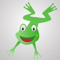 Frog Paper cut art, vector illustration