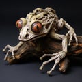 a frog on a piece of wood