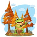 Frog Playing Guitar Cartoon Character Royalty Free Stock Photo