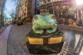 Frog Prince bronze statue, Manhattan, New York, USA