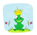 Frog Prince Cartoon Character Royalty Free Stock Photo