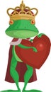 The Frog Prince with an heart Royalty Free Stock Photo