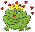 Frog prince waiting to be kissed Royalty Free Stock Photo