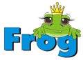 Frog princess with blue word frog