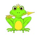 Frog Princess crown with arrow on white background in vector EPS 10 Royalty Free Stock Photo