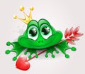 Frog princess with red arrow Royalty Free Stock Photo