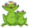 Two different frog Royalty Free Stock Photo