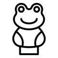 Frog puppet toy icon outline vector. Theatre show