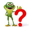 Frog with question mark