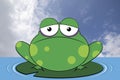 Frog sat on a lily pad Royalty Free Stock Photo