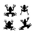 frog silhouette collection Royalty Free Stock Photo