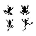 frog silhouette set Royalty Free Stock Photo