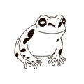 Frog silhouettes vector image black