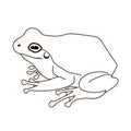 Frog silhouettes vector image black