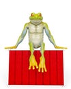 Frog is sitting in the box Royalty Free Stock Photo