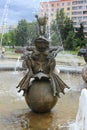 Fairy frog. Fountain. Russia.