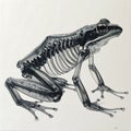 Frog Skeleton X-Ray Royalty Free Stock Photo