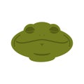 Frog Sleeping emoji. toad Avatar asleep amphibious. Emotion Reptile Face