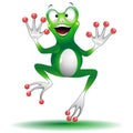 Frog Smiling Happy and Jumping