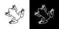 Frog thin line vector icon set Royalty Free Stock Photo