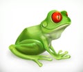 Frog. Toad. Funny animal. Vector icon