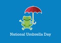 National Umbrella Day vector illustration Royalty Free Stock Photo