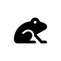 The frog vector icon. Frog black symbol isolated. Vector illustration EPS 10 Royalty Free Stock Photo