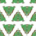 frog vector seamless pattern Royalty Free Stock Photo