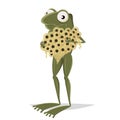 cartoon frog holding a bunch of frogspawn