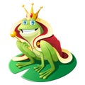 Frog Wearing Crown Royalty Free Stock Photo