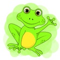 Frog on white background in vector EPS 10 Royalty Free Stock Photo