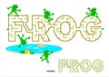 FROG word maze for kids