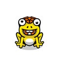 Frog zombie mascot cartoon Royalty Free Stock Photo