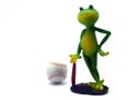 Froggy playing baseball