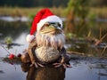 Froggy Santa  Made With Generative AI illustration Royalty Free Stock Photo