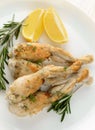 Frogs Legs Fried Royalty Free Stock Photo