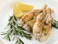 Frogs Legs Fried Royalty Free Stock Photo