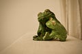 Frogs in love object porcelain