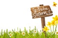 Frohe Ostern German Easter greeting card