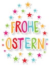 Frohe Ostern Happy Easter german Easter egg vector