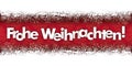 Frohe Weihnachten Double Snow Banner Wood Ornaments