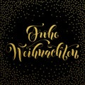 Frohe Weihnachten german Christmas gold greeting